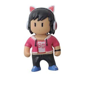 Stumble Guys Gamer Gina Mini Figure 2024 Scopely Pink SG 2"